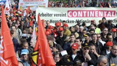Sticking point: Continental's tyre factory on the outskirts of Paris employs more than 1,000 workers.