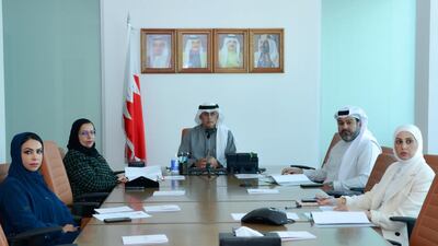 Bahrain's Minister of Industry, Commerce and Tourism, Zayed bin Rashid Al Zayani, participates in a GCC Trade Cooperation Committee meeting. BNA