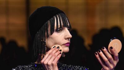 The final look from the Armani show. The collection was called Cipria, Italian for face powder. EPA