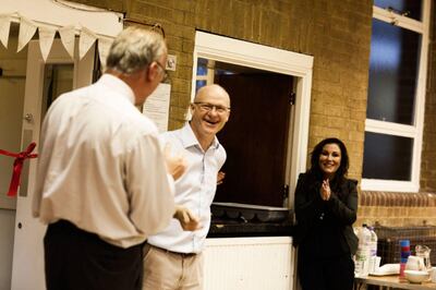 Muswell Hill Soup Kitchen manager and Next Meal founder Martin Stone (c). Muswell Hill Soup Kitchen