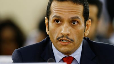 The Qatari foreign minister Sheikh Mohammed bin Abdulrahman Al Thani attends the 36th Session of the Human Rights Council at the United Nations in Geneva, Switzerland September 11, 2017. Denis Balibouse / Reuters