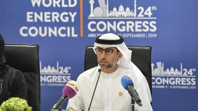 Suhail Al Mazrouei, UAE Minister of Energy and Industry, talks about the upcoming World Energy Congress. Khushnum Bhandari for The National