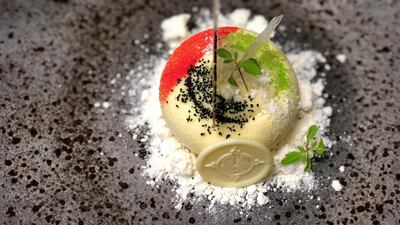 Coya restaurants in Abu Dhabi and Dubai are paying tribute to National Day with a special dessert. Courtesy Coya