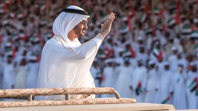 The parade came ahead of Commemoration Day on Thursday. Hamad Al Kaabi / Crown Prince Court - Abu Dhabi