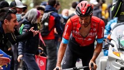 Spectators cheer on Damiano Caruso during the final ascent on Stage 20. AFP