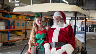 Mr Martin visits Dubai each year to see his family and considers his Father Christmas job 'a working holiday'
