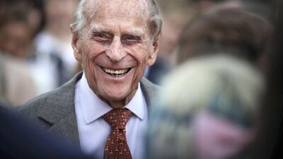 Prince Philip attends the Presentation Reception for The Duke of Edinburgh Gold Award holders in the gardens at the Palace of Holyroodhouse in Edinburgh, in 2017. Jane Barlow - WPA Pool/Getty Images