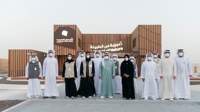 Officials at the inauguration of the Al Wathba Fossil Dunes Protected Area, which will be open free of charge to visitors daily.