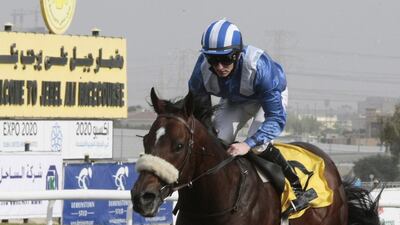 Haatheq is one of the favourites in Thursday's featured race at the Meydan Racecourse in Dubai. Jeffrey E Biteng / The National