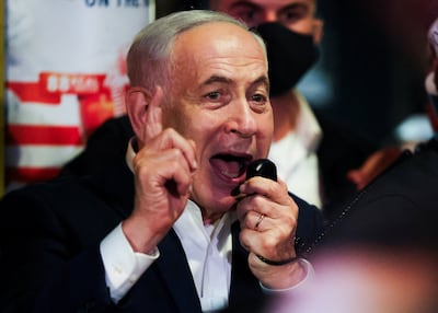 Benjamin Netanyahu speaks during a campaign stop at a market in Jerusalem. Reuters
