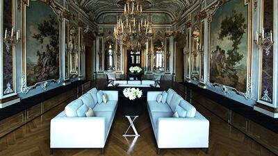 The Aman Canal Grande Venice’s piano nobile lounge. Courtesy of Amanresorts