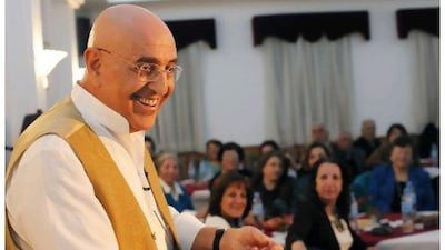 Jordanian comedian Nabil Sawalha performing in Amman last month.