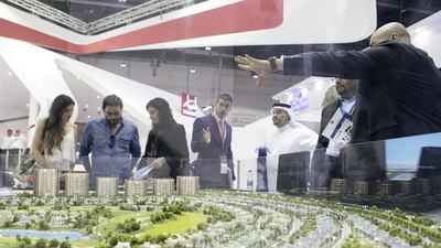 Tanmiyat’s Living Legend project on a scaled version at Cityscape Global 2015. Reem Mohammed / The National
