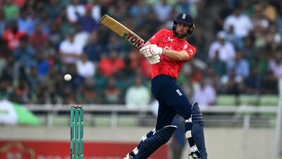 Dawid Malan of England plays a shot on his way to 53 off 47 balls. Getty