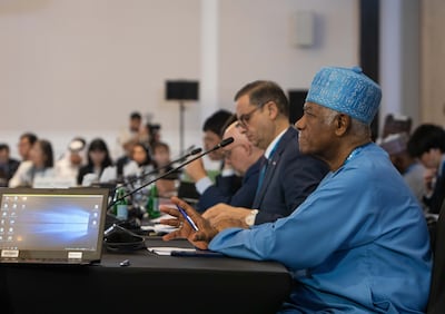 Delegates from different countries at the 26th meeting of the Irena Council in Abu Dhabi. Leslie Pableo for The National