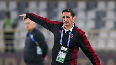 Al Wahda manager Manuel Jimenez witnessed his side claim a late draw against Al Ahli in the Asian Champions League. AFP
