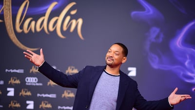 Will Smith attends the 'Aladdin' gala screening in Berlin on Saturday, May 11. EPA.