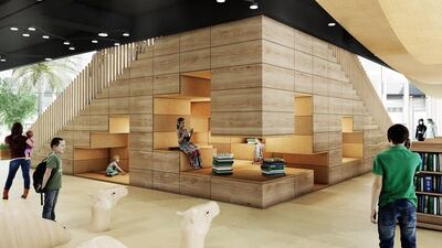 The three storeys of the library will be aimed at three different age groups, and each will be themed to bring the books alive