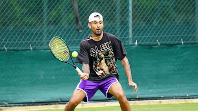 Nick Kyrgios takes on British wild card Paul Jubb in the first round of Wimbledon on Tuesday. PA