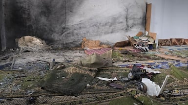 The aftermath of the explosion. Sana