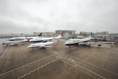 British Airways historic liveries at London Heathrow. Courtesy Nick Morrish / British Airways