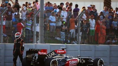 Kimi Raikkonen retires from the race on Lap 1. Paul Gilham / Getty Images