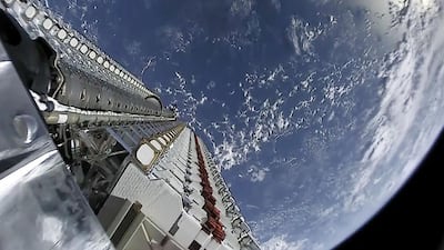 A Starlink satellite in orbit in 2021. The network could be used to improve the work of humanitarian agencies in Gaza. Photo: SpaceX