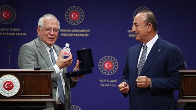 Mr Borrell's visit to Ankara came amid heightened tensions over Turkey's actions in the Mediterranean. EPA