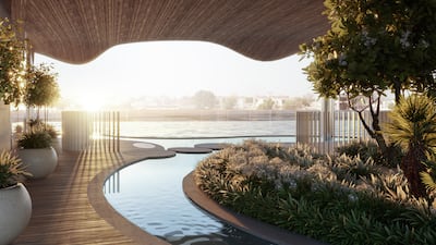 A private pool on the terrace of the penthouse.