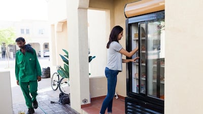 Summayya Sayed is the woman behind "The sharing fridge"- a concept that will allowe anyone access to an outdoor fridge during ramadan. Anna Nielsen / The National.
