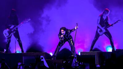 The show was rock heavy, signalling the singer's evolution