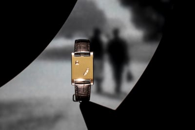 The Cartier Tank a Guichets showing why the maison is one of the industry’s most naturally vintage-fluent houses. AFP