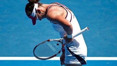 Samantha Stosur was left frustrated by her loss in the first round at the Australian Open.