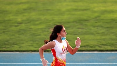 Athletes returned to training at Ultimate Athletics in Dubai Sports City. Chris Whiteoak / The National