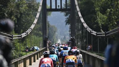 The peloton during Stage 17. AFP