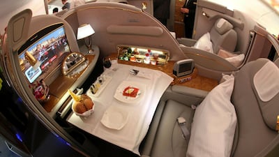 A Emirats first class cabin in an Airbus A380. AP Photo