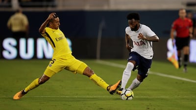 Tottenham Hotspur's Georges-Kevin Nkoudou in action during their friendly against Paris Saint-Germain at Orlando. Kevin Kolczynski / Reuters