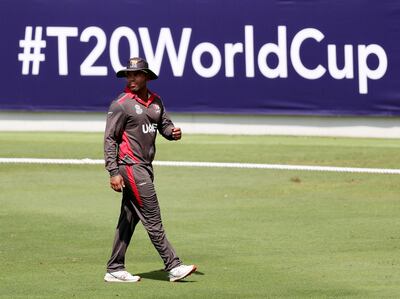 UAE's Darius D'Silva during the T20 World Cup qualifier warm-up game against Scotland. Chris Whiteoak / The National