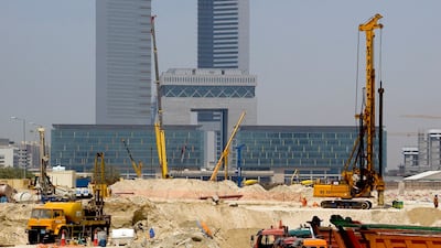Construction at the Dubai International Financial Centre in April 2006. Getty Images