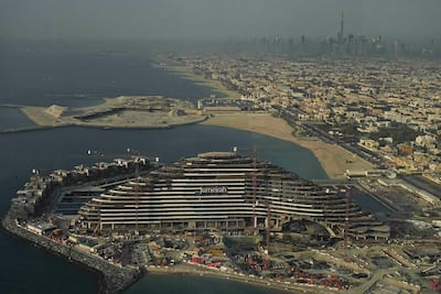 The under-construction Jumeirah Marsa al-Arab hotel. AP