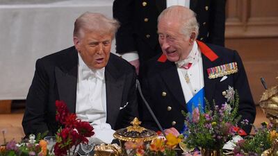 Mr Trump speaks to King Charles. Getty Images
