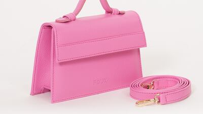 The Micro Foux bag in the shade Hot Pink by Foux. It is one of 14 vibrant colours launched for this collection.