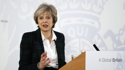 British prime minister Theresa May outlines her plans for Brexit at Lancaster House on January 17, 2017 in London, England. Kirsty Wigglesworth - WPA Pool /Getty Images