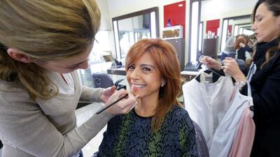 Mimi Raad (centre), image consultant for Al Arabiya and for the MBC Network. Jaime Puebla / The National Newspaper