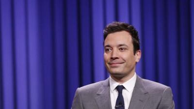 In this photo provided by NBC, Jimmy Fallon appears during his The Tonight Show debut on Monday, Feb. 17, 2014, in New York. Fallon departed from the network's Late Night on Feb. 7, 2014, after five years as host, and is now the host of The Tonight Show, replacing Jay Leno after 22 years. Lloyd Bishop / AP photo / NBC