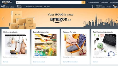 Souq.com became Amazon.ae for UAE customers Wednesday. Courtesy Amazon.ae