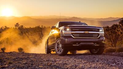 A Chevrolet Silverado shot near Las Vegas. Pepper Yandell