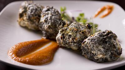 Tandoori broccoli is just one of the French-inspired dishes from India's Pondicherry region that's being served at La Porte des Indes. Courtesy La Porte des Indes