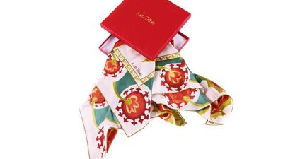 One of Kate Toledo's four-piece scarf line. Courtesy Kate Toledo