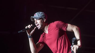 Enrique Iglesias performing at Yas Arena for the F1 GP entertainment. Antonie Robertson / The National